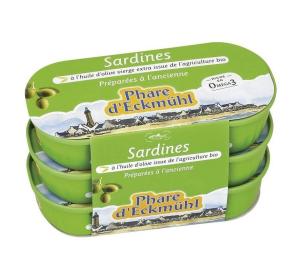 SARDINES A L'HUILE D'OLIVE 3X55G