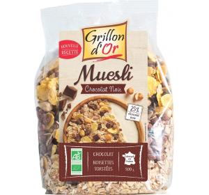 MUESLI AU CHOCOLAT ET NOISETTE 500G