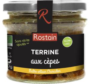 TERRINE AUX CEPES SANS NITRITE ROSTAIN