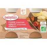 POMME ABRICOT CEREALE  2 BABYBIO